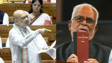 Telangana activists condemn Union Home Minister Amit Shah's criticism of former Justice B Sudershan Reddy's verdict against Salwa Judum.