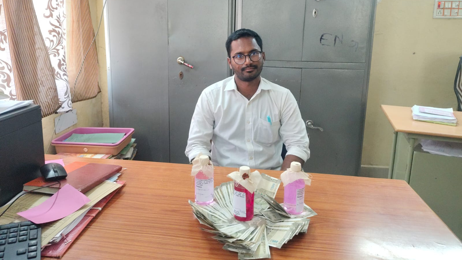 Assistant Engineer Nusum Sudhakar Reddy caught demanding and accepting bribe of Rs 50k