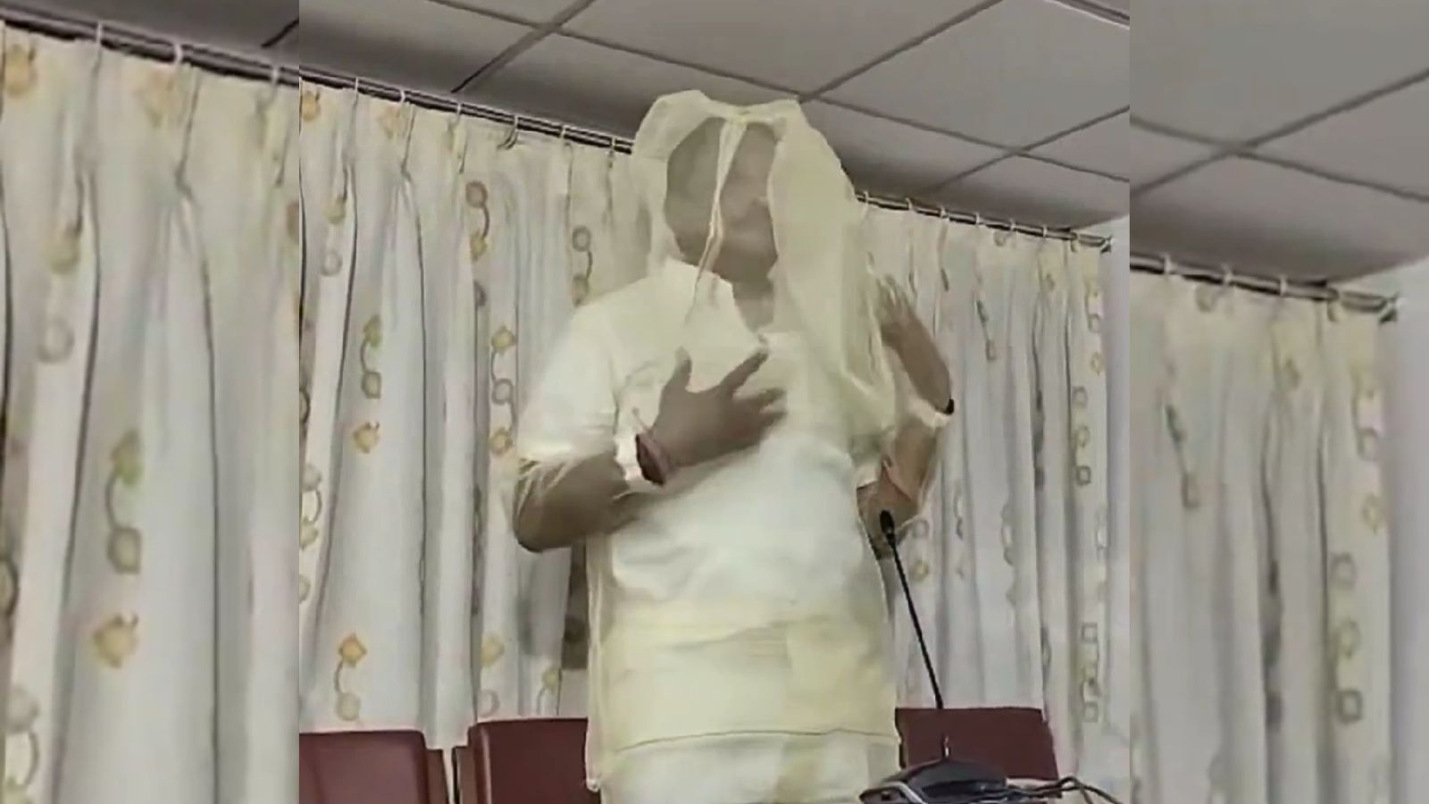 Hyderabad BRS MLA dons mosquito net outfit in protest over worsening civic menace