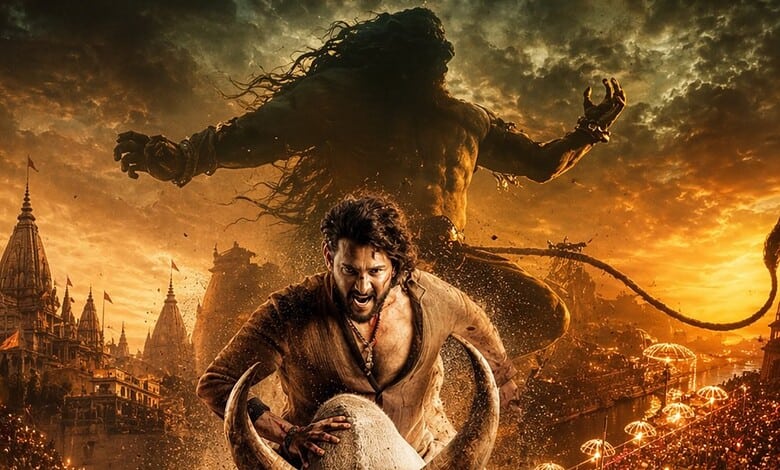 Intense action scene featuring characters from Varanasi at Mexico CCXP, showcasing cinematic visuals.