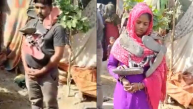Couple garlanded with shoes over religious conversion rumours