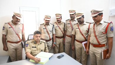 The image shows Malkajgiri Police Commissioner Avinash Mohanty inaugurating the operations of the Economic Offences Wing (EOW) police station in Neredmet of Malkajgiri on Wednesday, April 1, 2026.