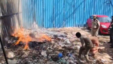 Fire at NIMS parking lot