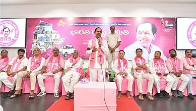 KCR announces overhaul of BRS committees, with KTR leading the restructuring process, at a political even.