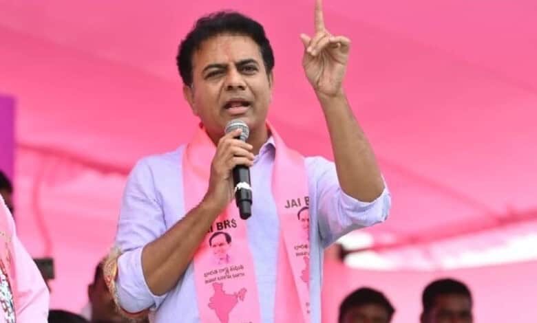 BRS working president KT Rama Rao questions the selectiveness of NDSA in addressing the irrigation project damages/failures in Telangana during the Congress government.