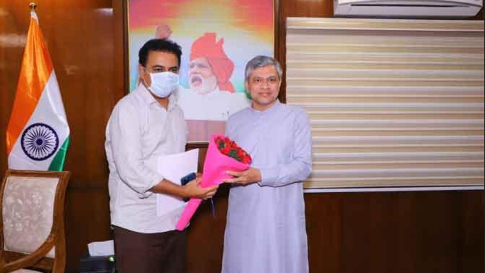 BRS working president KTR writes to Union Railways Minister Ashwini Vaishnaw uring the Centre to establish Kazipet Railway Division.