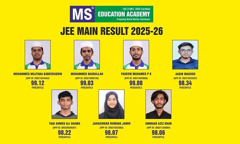 37 MS students score above 90 percentile