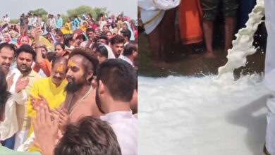 Milk poured into Narmada river sparks outrage
