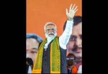 Prime Minister Narendra Modi at a rally in Tamil Nadu