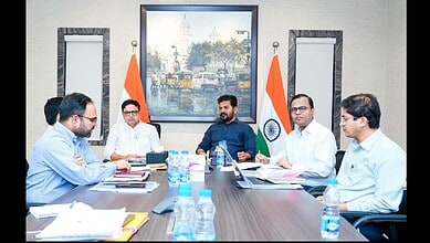 Telangana CM Revanth in a review meeting