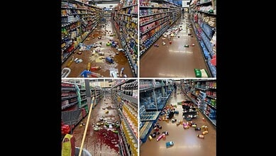 Store damaged due to earthquake in Nevada