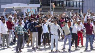 Workers' protest over wage hike: Noida