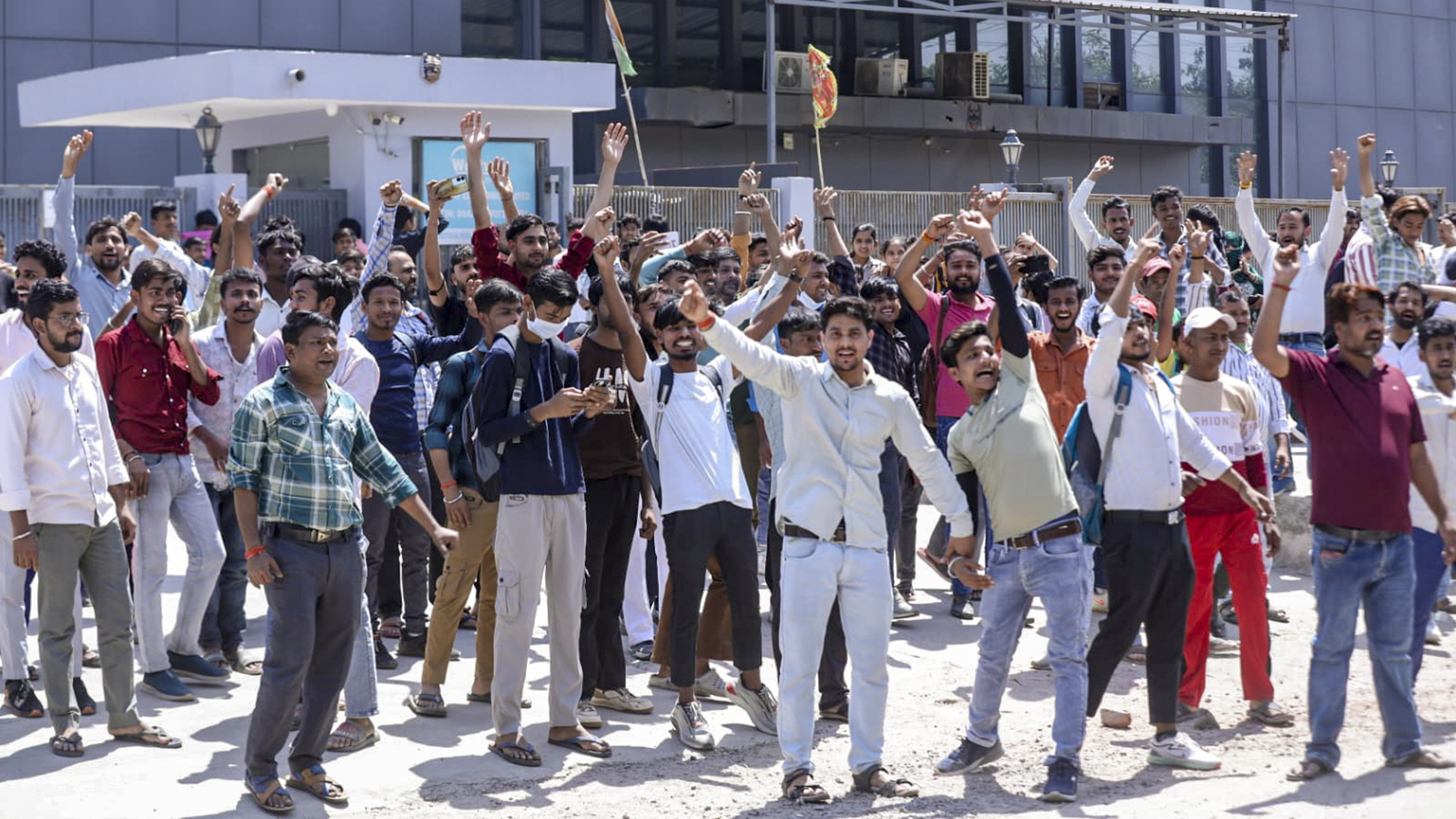 Workers' protest over wage hike: Noida