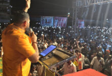 Raja Singh addresses a religious gathering