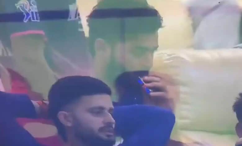 Riyan Parag caught vaping in Rajasthan Royals dressing room during cricket match.