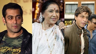 Bollywood stars SRK and Salman Khan at Asha Bhosle’s funeral, skipping the event.