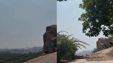 Secret viewpoint in Banjara Hills, Hyderabad with panoramic cityscape and lush greenery.