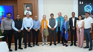 Group photo of Protolabs team at Hyderabad Global Capability Centre opening event.