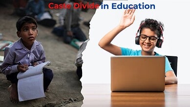 Young girl and boy highlighting caste disparities in education in Telangana.