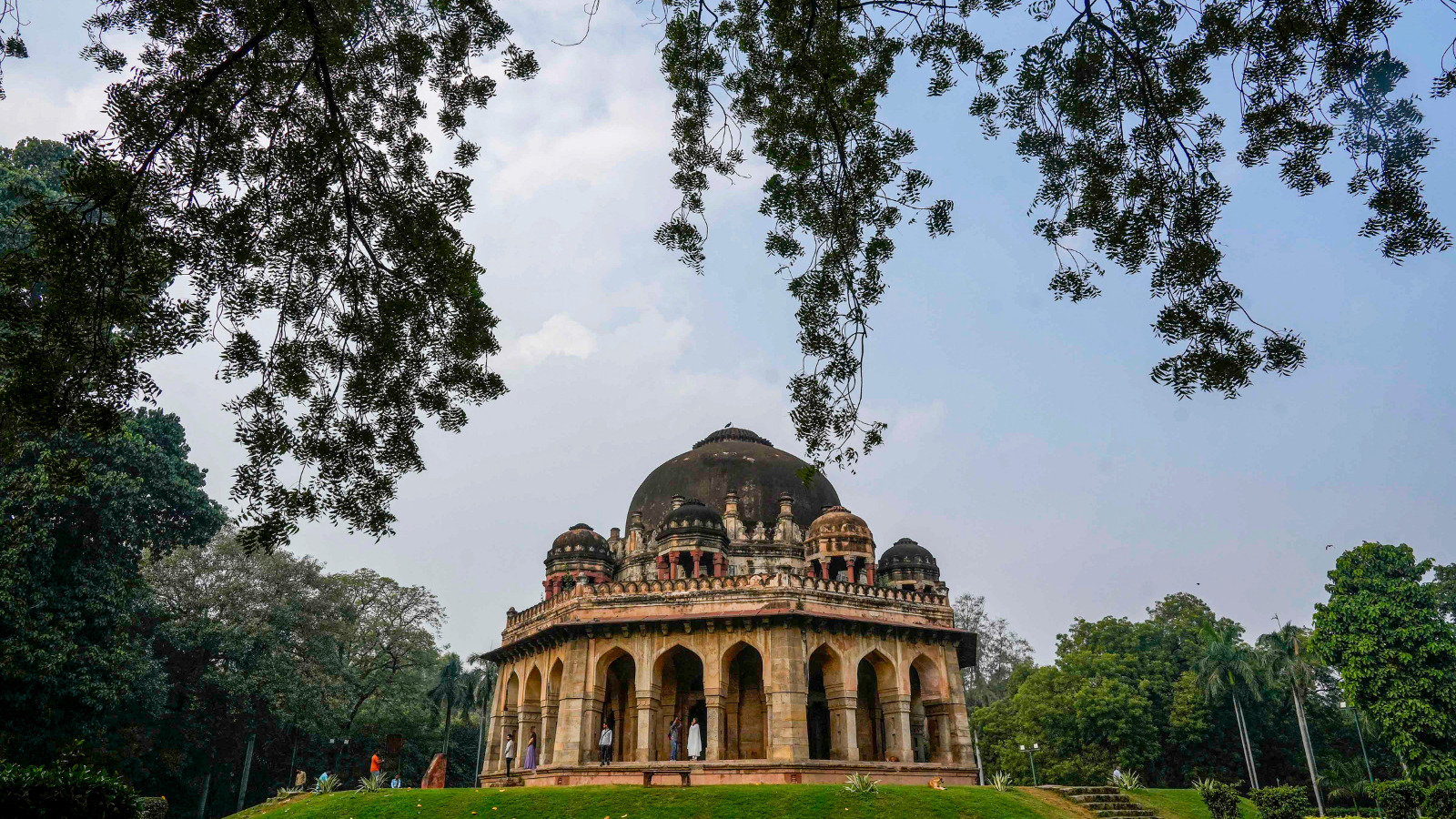 Tomb of Isa Khan at Lodhi Garden, in New Delhi.