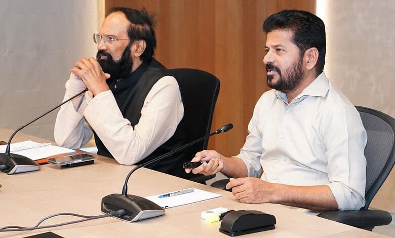 Telangana Chief Minister reviews progress of Tummidihetti Barrage project with officials.