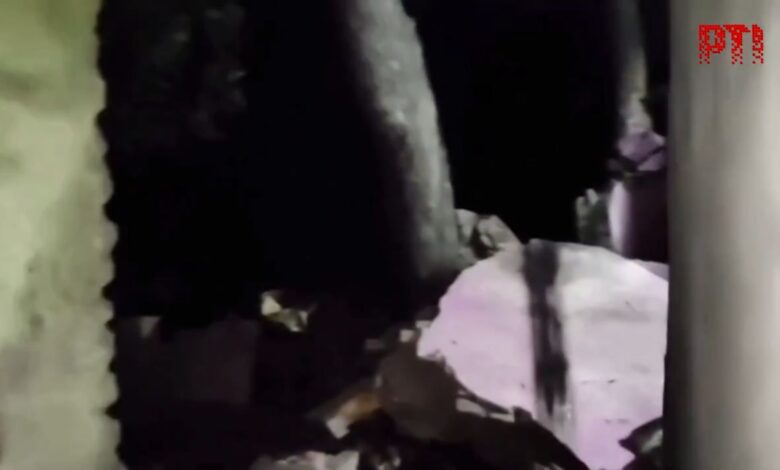 A house caved in in Jharkhand's Dhanbad