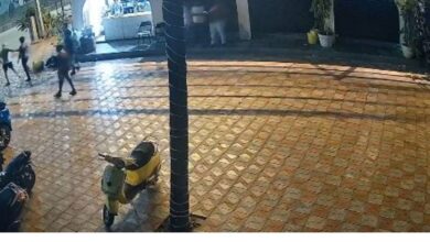 A man drags the victim out of the eatery in LB Nagar for refusing water