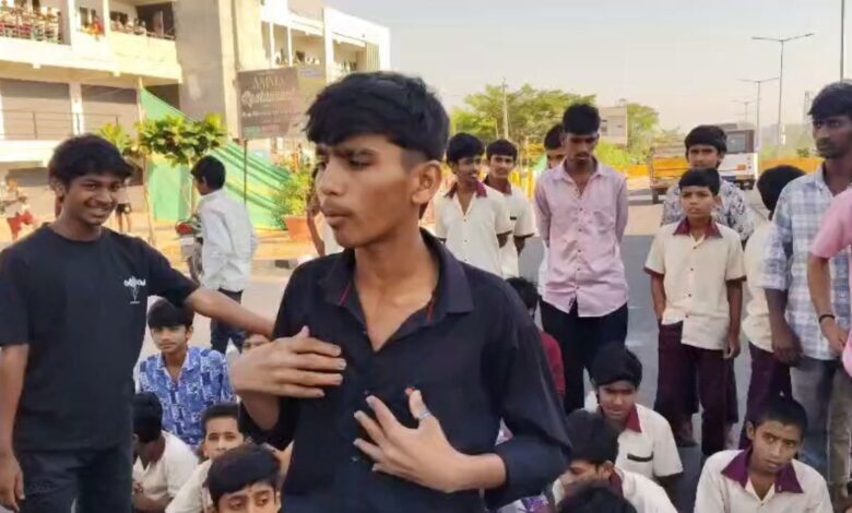 Student protest in Medak
