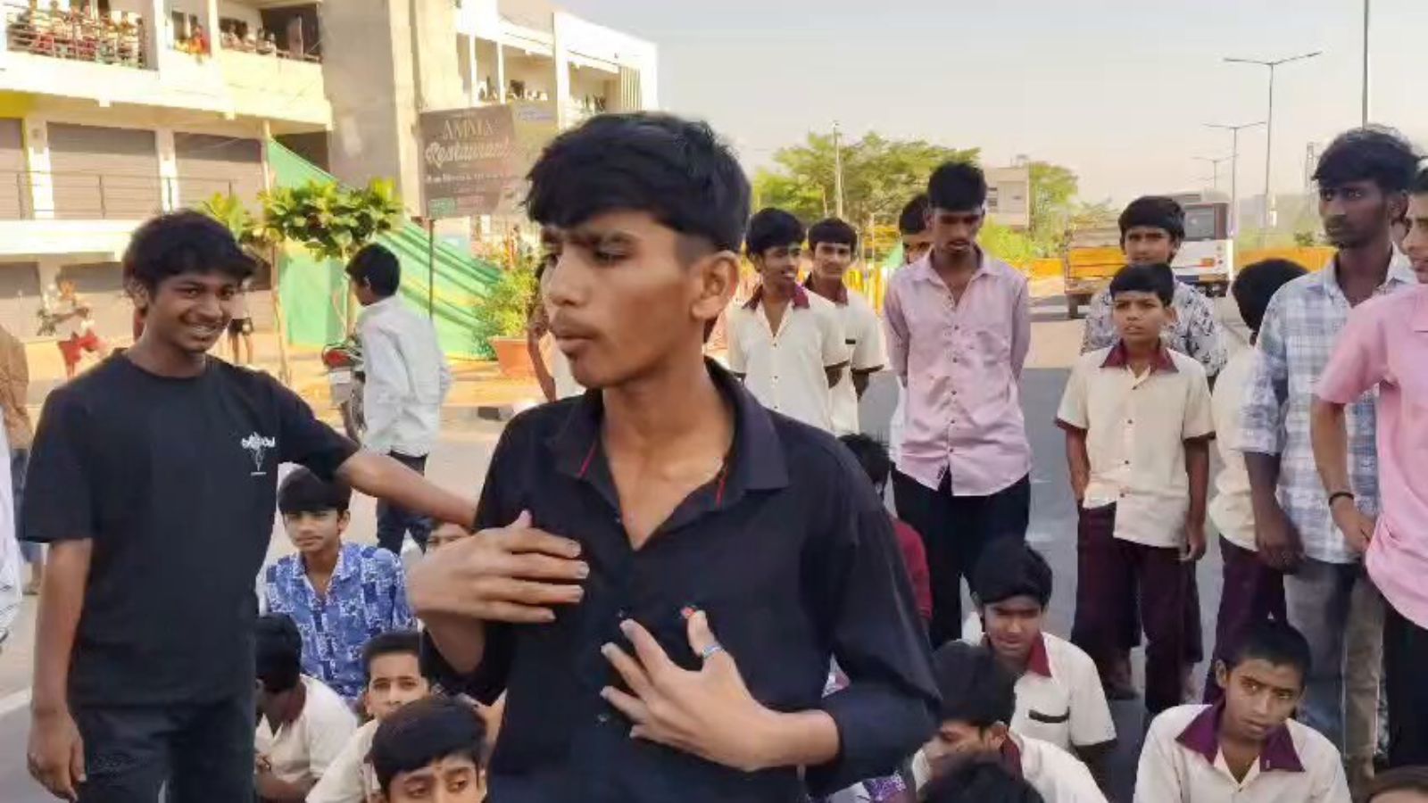 Student protest in Medak