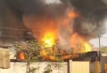 Fire breaks out at the warehouse in Jeedimetla