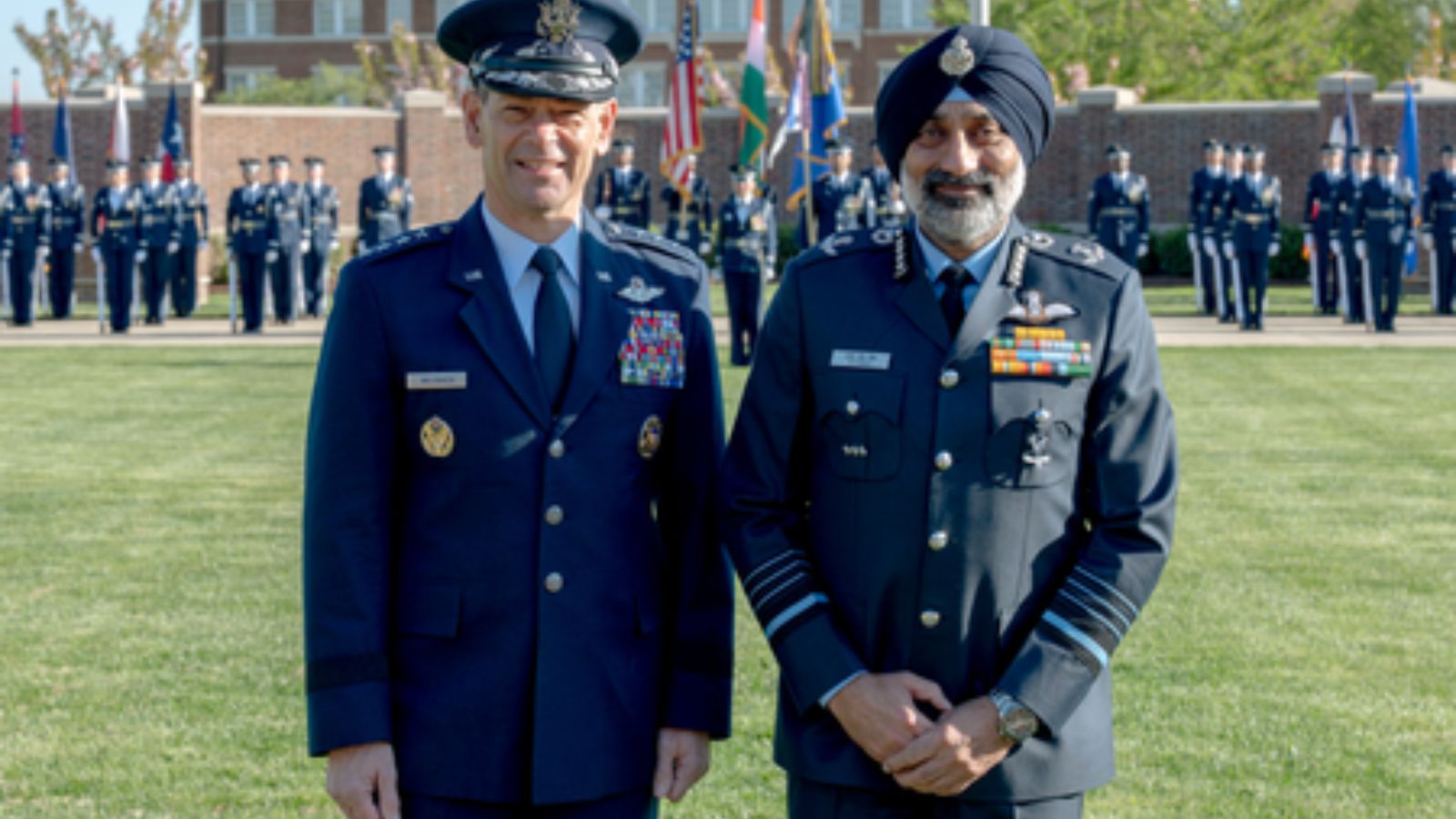 US Air Force Chief of Staff General Kenneth Wilsbach with Air Chief Marshal Amar Preet Singh