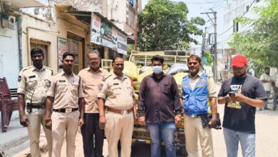 Civil Supplies officials and Kalapathar police with accused Muhammad Pasha.
