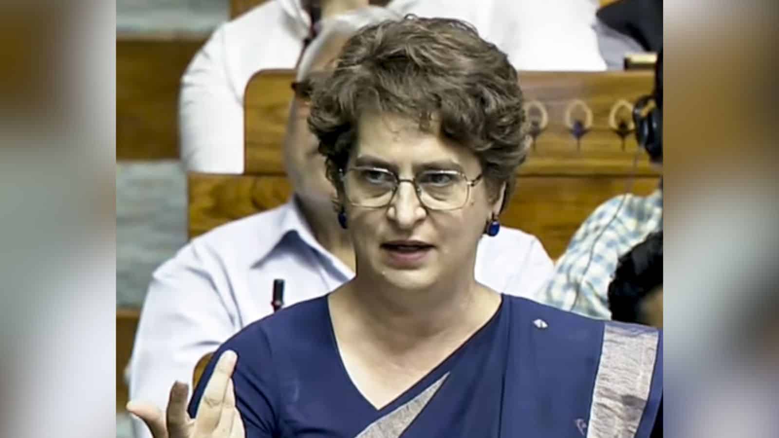 Priyanka Gandhi in Lok Sabha on Thursday