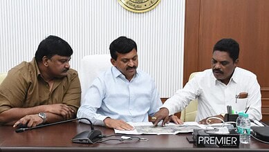 Officials discussing airport development plans in Telangana for improved infrastructure.