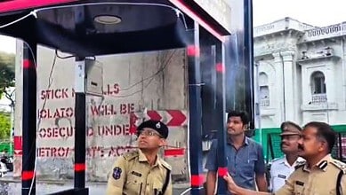 Traffic DCP Avinash Kumar experiences the mist