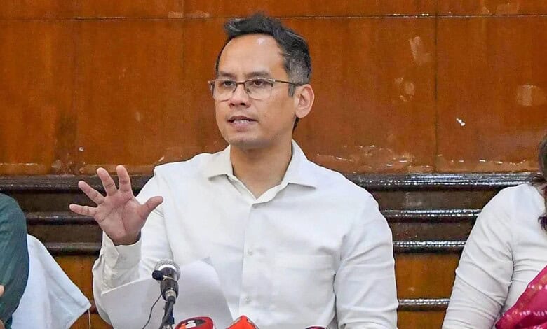 Assam Pradesh Congress Committee President Garuav Gogoi in a meeting