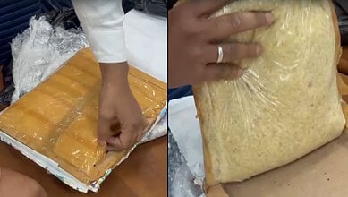 Law enforcement seizes 11.4 kg of crystal meth hidden inside a package at Secunderabad railway station.