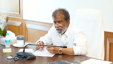 Telangana Health Minister addresses a review meeting