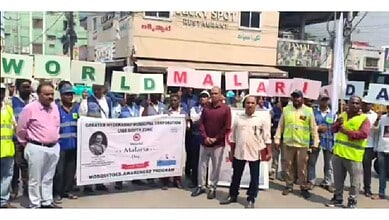 Hyderabad marks World Malaria Day with GHMC-led awareness campaigns across the city. Community members participate in drives.