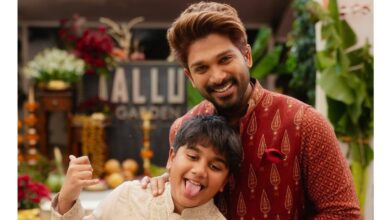 Allu Ayaan and Allu Arjun