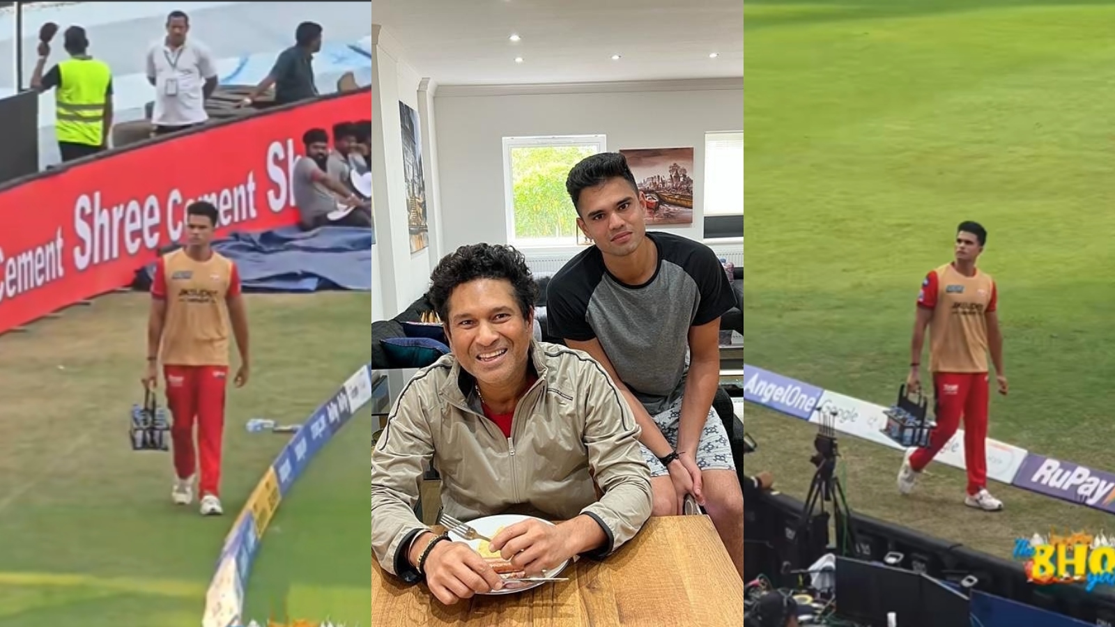 Arjun Tendulkar and Sachin Tendulkar
