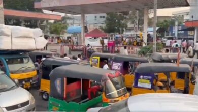 Auto drivers call a strike in LB Nagar over fuel shortage
