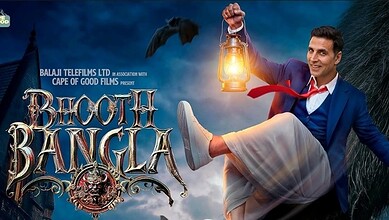 Akshay Kumar in Bhooth Bangla X holding a lantern, promoting the horror-comedy film.