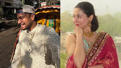 Asim Azhar and Hania Aamir perform together on stage during a viral moment.