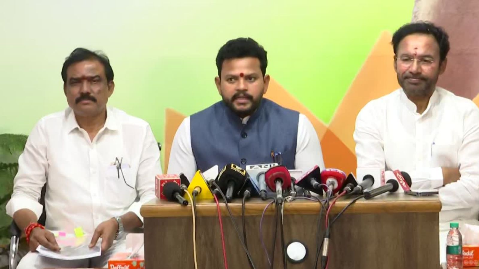 The image shows Union Civil Aviation Minister K Rammohan Naidu addressing media on Wednesday, April 8, 2026.