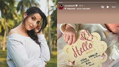 Nora Fatehi shares a glimpse of her newborn, 'baby Nora', in a heartfelt post.