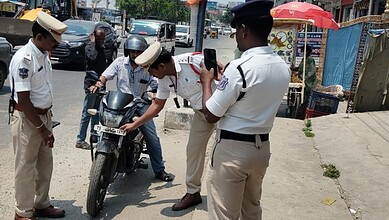 Number plate violation in Hyderabad
