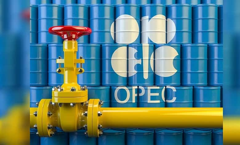 Oil barrels and valve with OPEC logo, symbolising UAE's departure from OPEC after nearly 59 years.