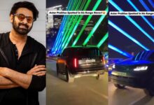 Prabhas spotted in his Range Rover
