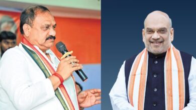 TPCC President mahesh Kumar Goud and Union Home Minister Amit Shah